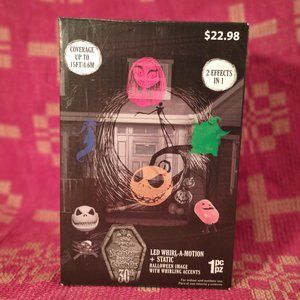 NIB🎄Disney The Nightmare Before Christmas LED Whirl-A-Motion + Static Halloween